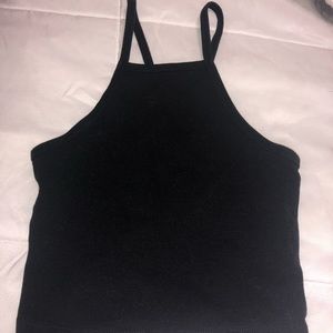 Zara black cropped tank